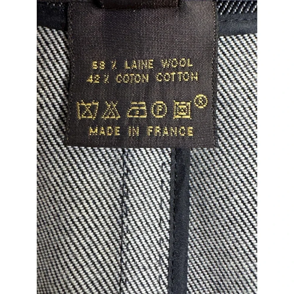 Louis Vuitton Skirt Womens 38 Black Wool Cotton Studded Mini Zip Pockets France